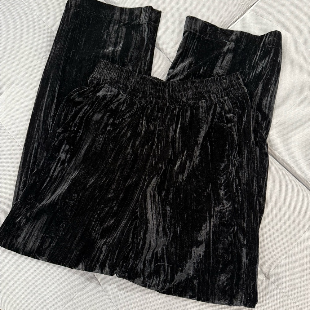 GAP velour wide-leg pants
